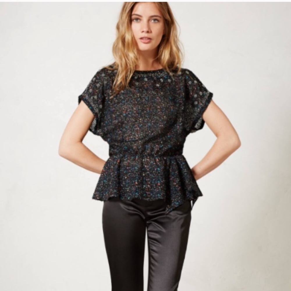 Anthropologists Isani size M peplum blouse